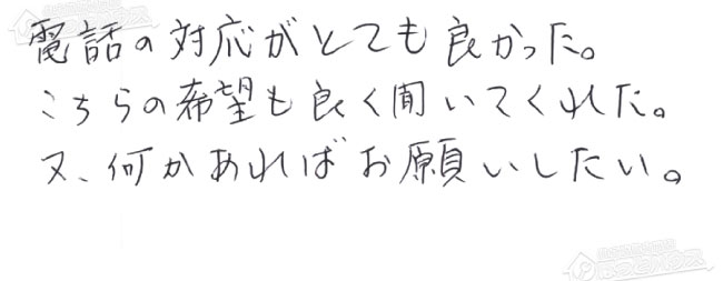 お客様からお寄せいただいたご意見・ご感想