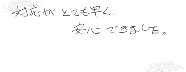 お客様からお寄せいただいたご意見・ご感想