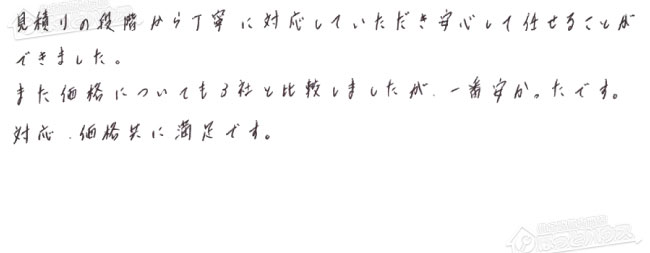 お客様からお寄せいただいたご意見・ご感想