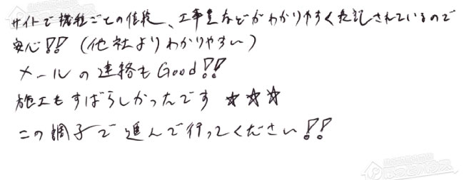 お客様からお寄せいただいたご意見・ご感想