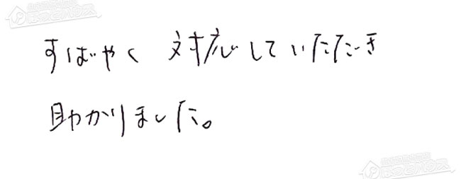 お客様からお寄せいただいたご意見・ご感想